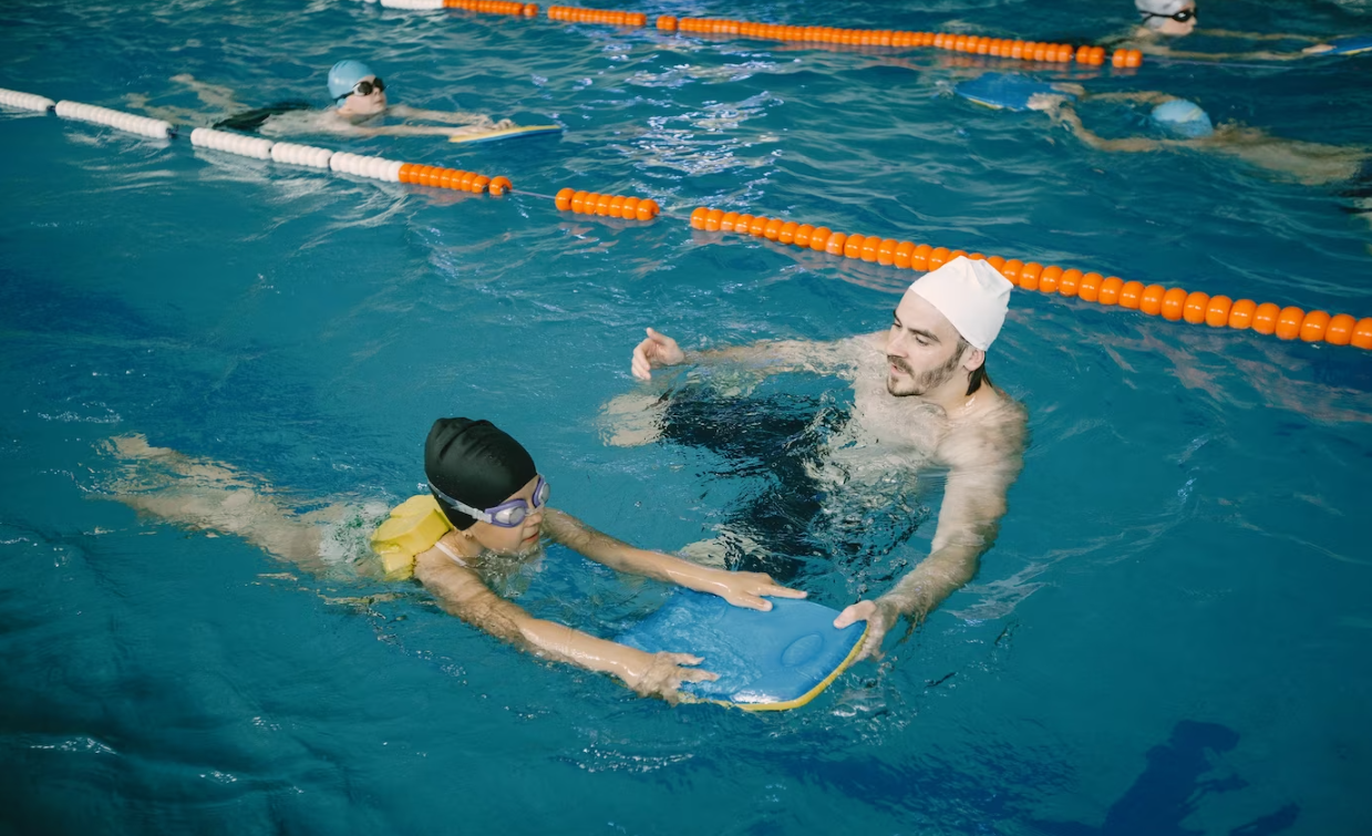 swimming pool with kids