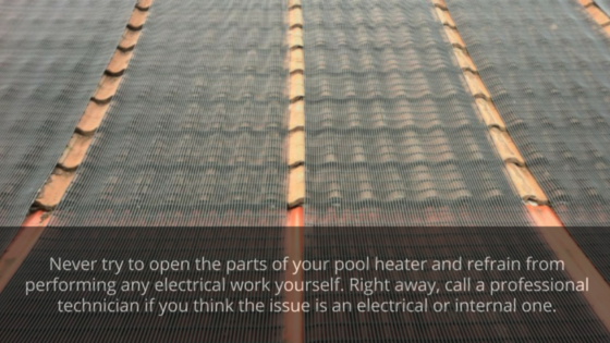 pool heating system panel