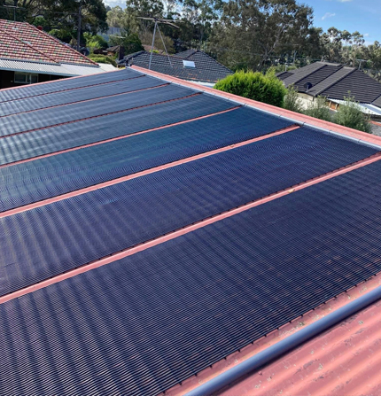 solar pool heating panels