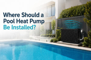 where should pool heat pump be installed